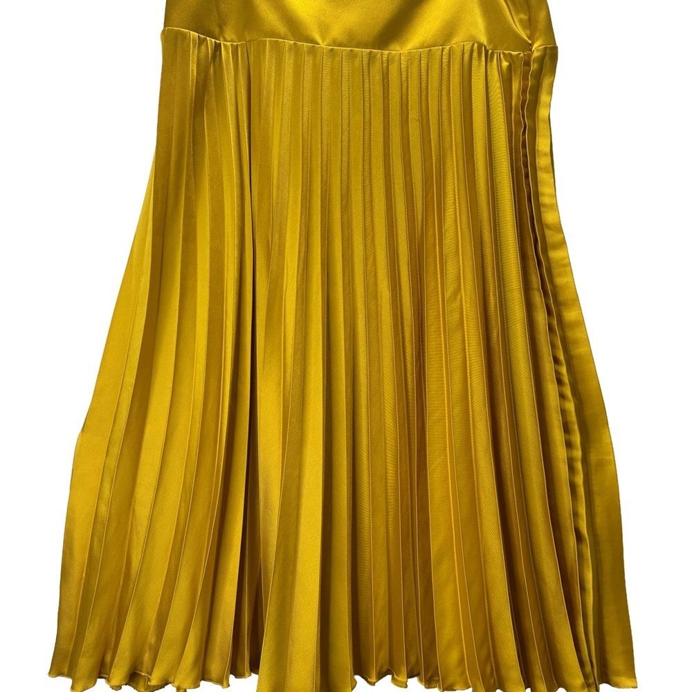Banana Republic Golden Pleated A-Line Skirt Size 12 NWT - Picture 2 of 8